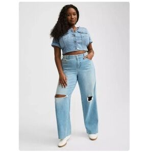 Torrid perfect wide leg vintage stretch jeans